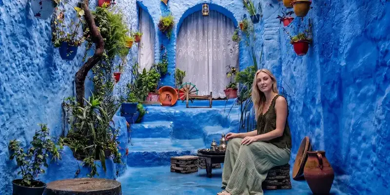 The author of Travel Budget Girl exploring a new destination