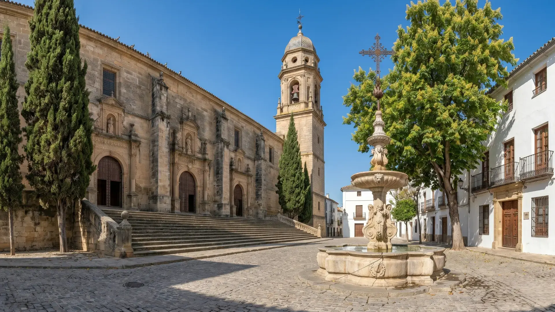 Cathedral of Baeza (Cathedral of the Assumption), Jaén – impressive Renaissance and Gothic cathedral in the UNESCO town of Baeza, Andalusia Cathedral of Baeza (Cathedral of the Assumption), Jaén – impressive Renaissance and Gothic cathedral in the UNESCO town of Baeza, Andalusia