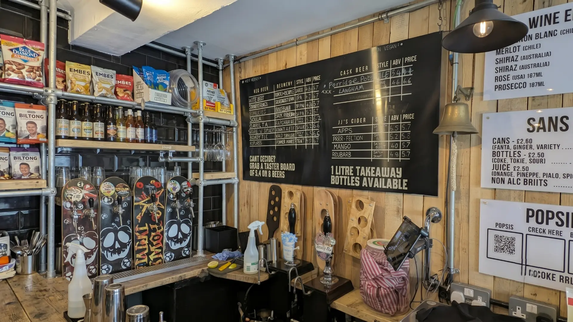 local craft beer and bread at a quiet Sintra side street café